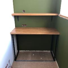 Столешница из цельноламельного дуба для балкона 1000х400х40 мм